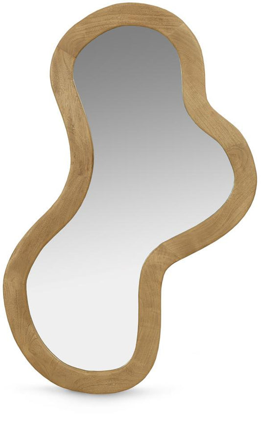 Meridian Furniture - Oblique Oak Mirror - 417Oak-48M veiw 1
