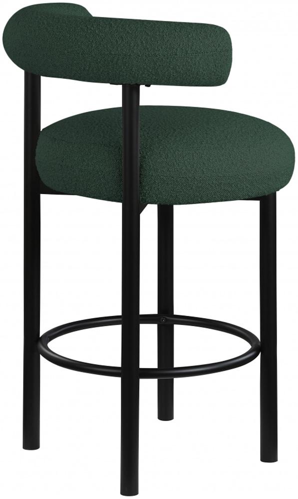 Meridian Furniture - Bordeaux Green Boucle Fabric Stool (Set of 2) - 551Green-C veiw 5