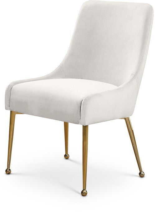 Meridian Furniture - Owen Cream Velvet Dining Chair (Set of 2) - 744Cream veiw 1