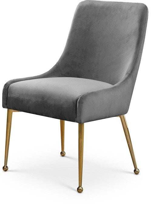 Meridian Furniture - Owen Grey Velvet Dining Chair (Set of 2) - 744Grey veiw 1