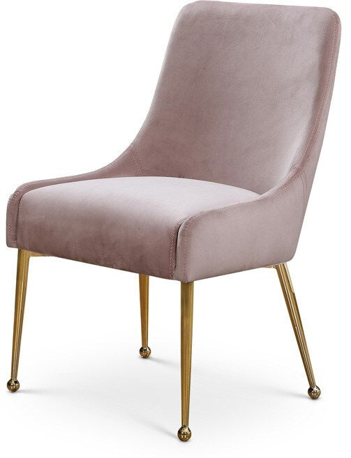 Meridian Furniture - Owen Pink Velvet Dining Chair (Set of 2) - 744Pink veiw 1