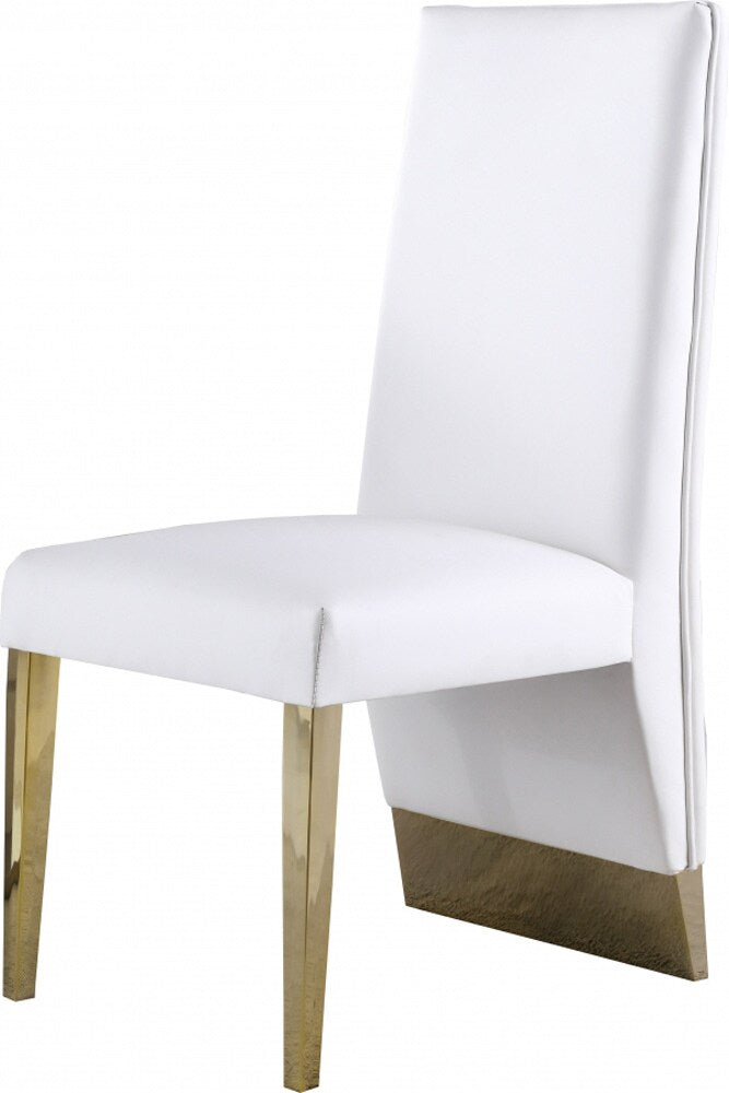 Meridian Furniture - Porsha White Vegan Leather Dining Chair (Set of 2) - 749White-C veiw 1