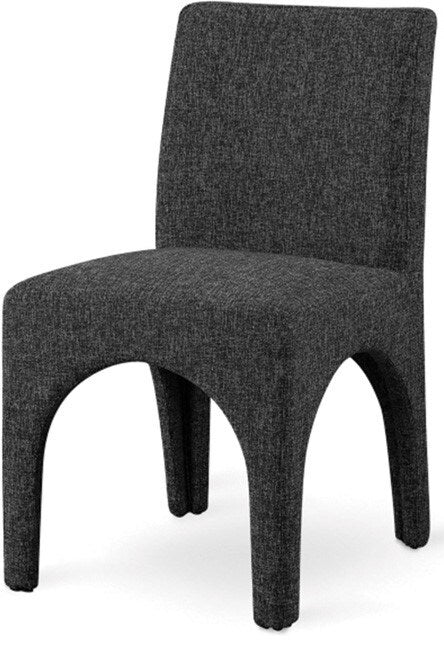 Meridian Furniture - Gramercy Black Linen Textured Fabric Dining Chair (Set of 2) - 753Black-C veiw 1