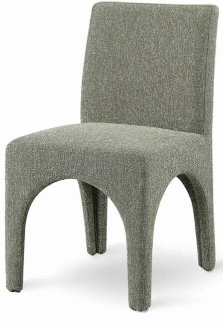 Meridian Furniture - Gramercy Green Linen Textured Fabric Dining Chair (Set of 2) - 753Green-C veiw 1