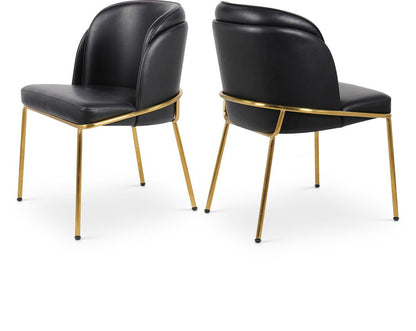 Meridian Furniture - Jagger Black Vegan Leather Dining Chair - 882Black-C veiw 2