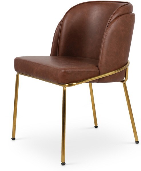 Meridian Furniture - Jagger Brown Vegan Leather Dining Chair - 882Brown-C veiw 1