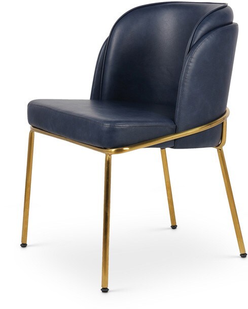 Meridian Furniture - Jagger Navy Vegan Leather Dining Chair - 882Navy-C veiw 1