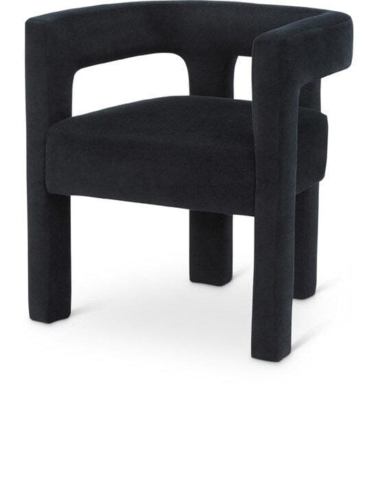 Meridian Furniture - Athena Black Velvet Dining Chair - 889Black-C veiw 1