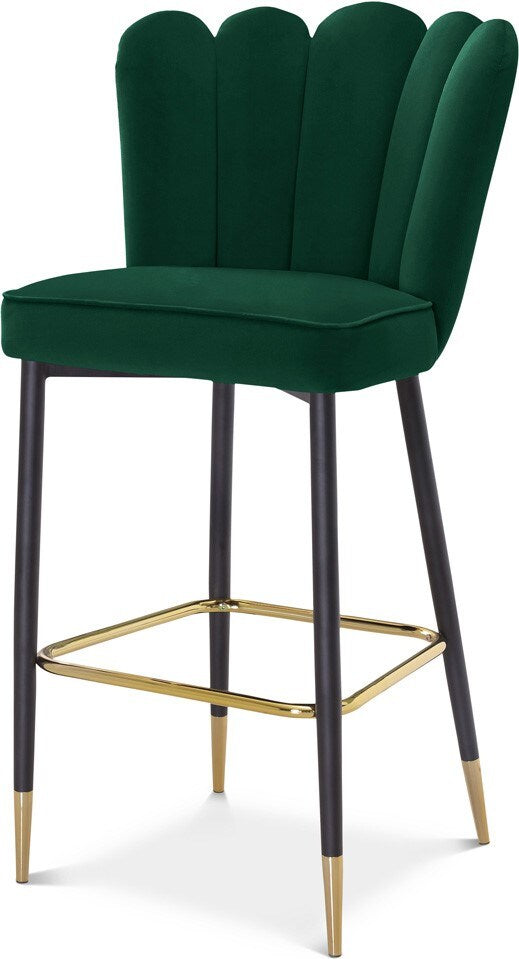 Meridian Furniture - Lily Green Velvet Stool (Set of 2) - 961Green-C veiw 1