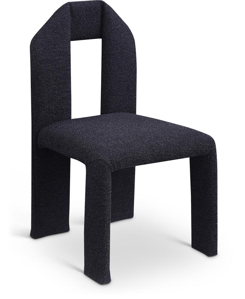 Meridian Furniture - Bennett Black Boucle Fabric Dining Chair (Set of 2) - 997Black-C veiw 1