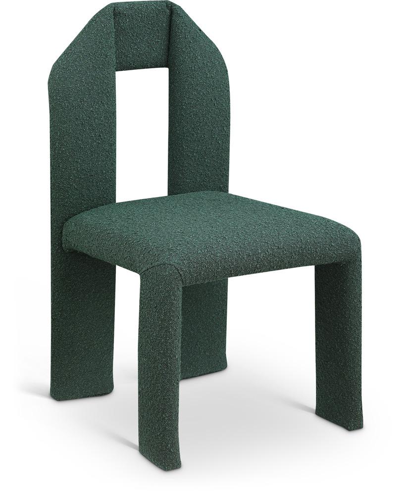 Meridian Furniture - Bennett Green Boucle Fabric Dining Chair (Set of 2) - 997Green-C veiw 1