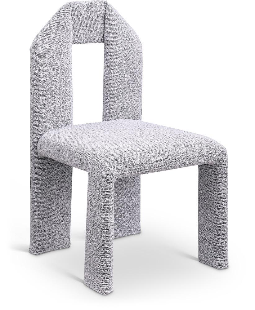 Meridian Furniture - Bennett Grey Boucle Fabric Dining Chair (Set of 2) - 997Grey-C veiw 1