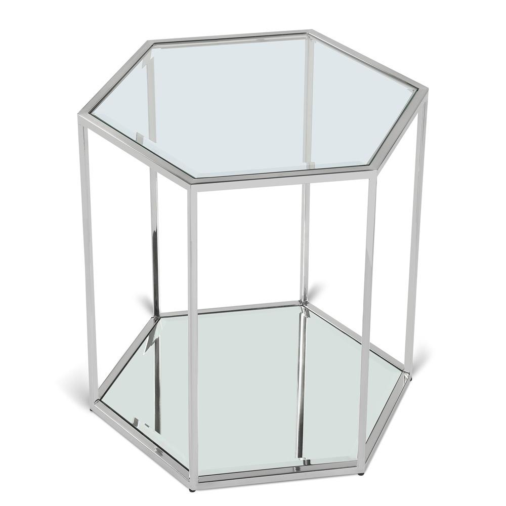 Meridian Furniture - Sei Brushed Chrome End Table - 206-ET veiw 1