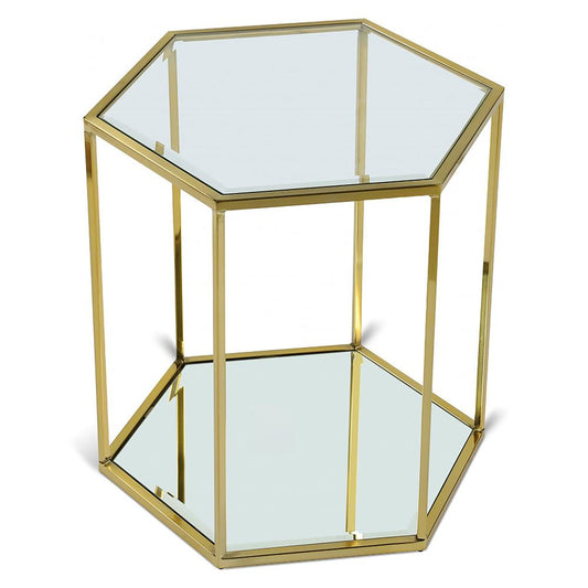 Meridian Furniture - Sei Brushed Gold End Table - 205-ET veiw 1