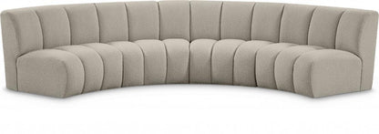 Meridian Furniture - Infinity Brown Boucle Fabric 4pc. Modular Sectional - 643Taupe-4PC veiw 1