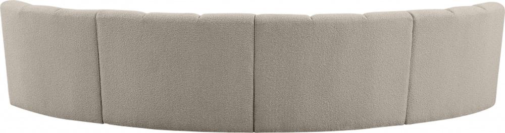 Meridian Furniture - Infinity Brown Boucle Fabric 4pc. Modular Sectional - 643Taupe-4PC veiw 3