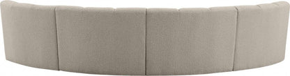 Meridian Furniture - Infinity Brown Boucle Fabric 4pc. Modular Sectional - 643Taupe-4PC veiw 3