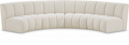 Meridian Furniture - Infinity Cream Boucle Fabric 4pc. Modular Sectional - 643Cream-4PC veiw 1