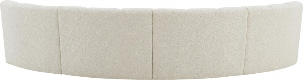 Meridian Furniture - Infinity Cream Boucle Fabric 4pc. Modular Sectional - 643Cream-4PC veiw 3