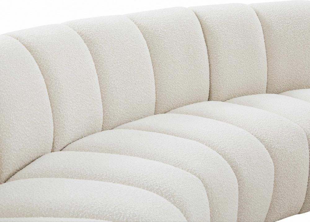 Meridian Furniture - Infinity Cream Boucle Fabric 4pc. Modular Sectional - 643Cream-4PC veiw 4
