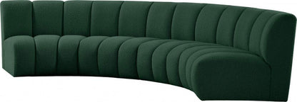 Meridian Furniture - Infinity Green Boucle Fabric 4pc. Modular Sectional - 643Green-4PC veiw 2