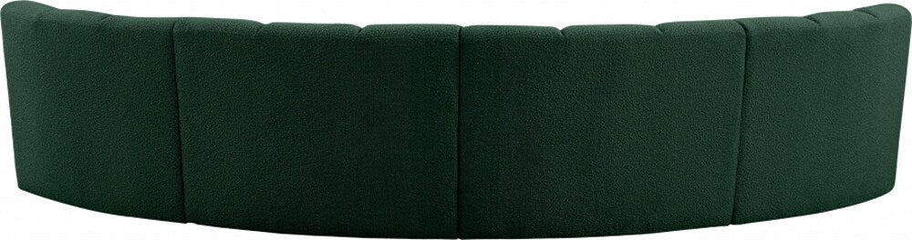 Meridian Furniture - Infinity Green Boucle Fabric 4pc. Modular Sectional - 643Green-4PC veiw 3