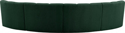 Meridian Furniture - Infinity Green Boucle Fabric 4pc. Modular Sectional - 643Green-4PC veiw 3