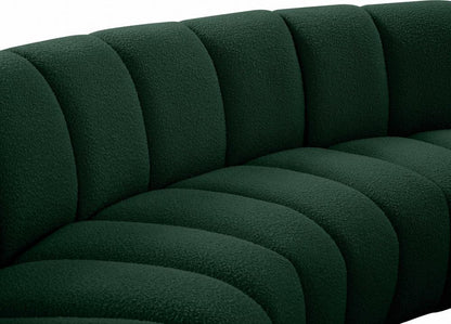 Meridian Furniture - Infinity Green Boucle Fabric 4pc. Modular Sectional - 643Green-4PC veiw 4