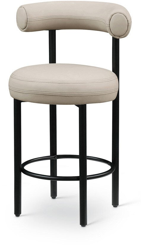Meridian Furniture - Bordeaux Taupe Vegan Leather Counter Stool (Set of 2) - 898Taupe-C veiw 1