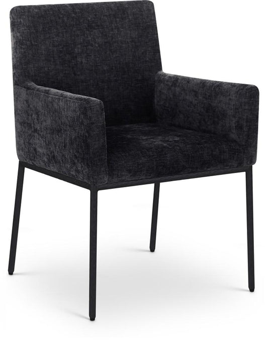Meridian Furniture - Reeves Black Chenille Fabric Dining Chair (Set of 2) - 11001Black-C veiw 1