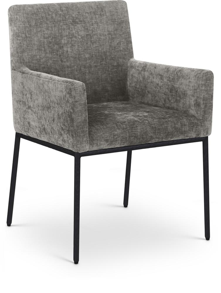 Meridian Furniture - Reeves Grey Chenille Fabric Dining Chair (Set of 2) - 11001Grey-C veiw 1