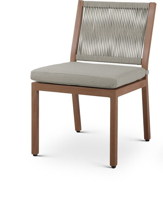 Meridian Furniture - Maui Grey Water Resistant Fabric Outdoor Patio Dining Side Chair (Set of 2) - 362Grey-SC veiw 1