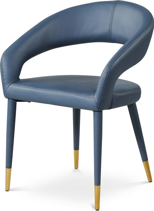 Meridian Furniture - Destiny Navy Vegan Leather Dining Chair - 538Navy-C veiw 1