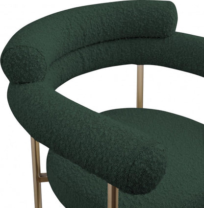 Meridian Furniture - Blake Green Boucle Fabric Counter Stool (Set of 2) - 993Green-C veiw 6
