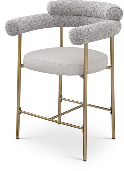 Meridian Furniture - Blake Taupe Boucle Fabric Counter Stool (Set of 2) - 994Taupe-C veiw 1