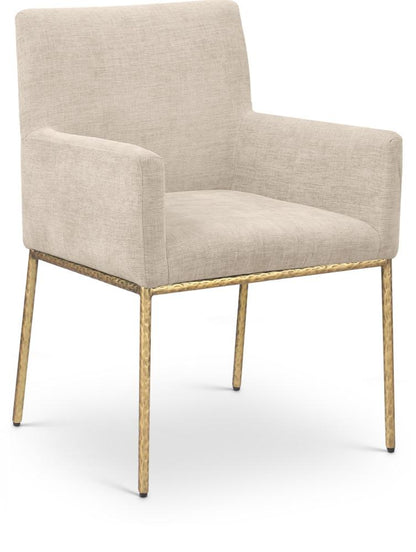 Meridian Furniture - Reeves Beige Chenille Fabric Dining Chair (Set of 2) - 11002Beige-C veiw 1