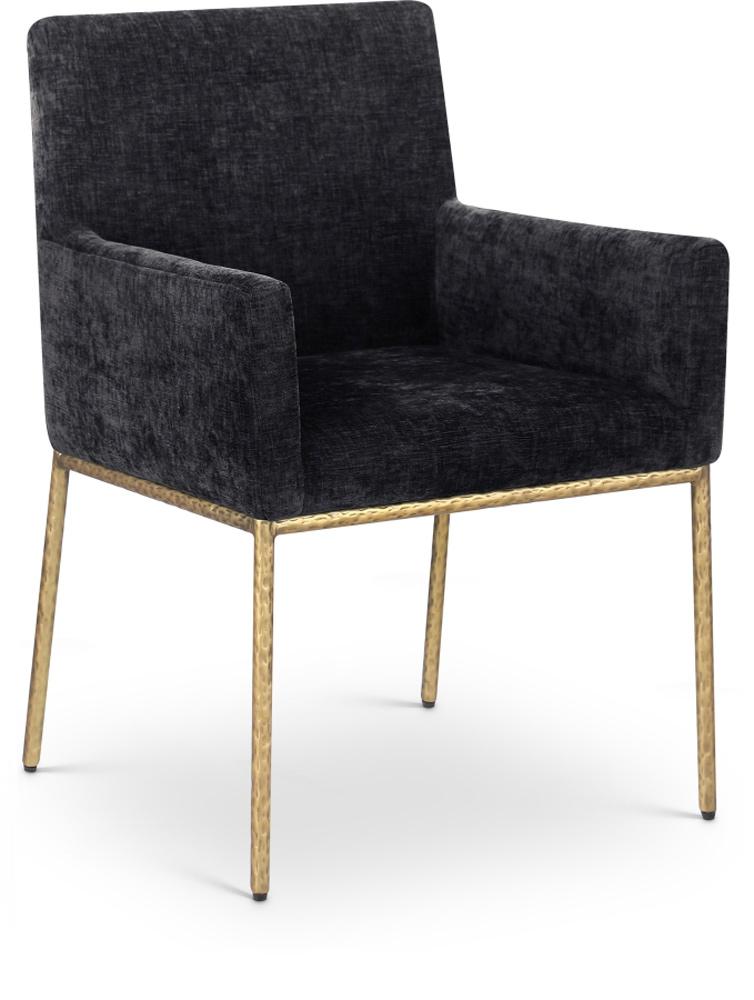 Meridian Furniture - Reeves Black Chenille Fabric Dining Chair (Set of 2) - 11002Black-C veiw 1