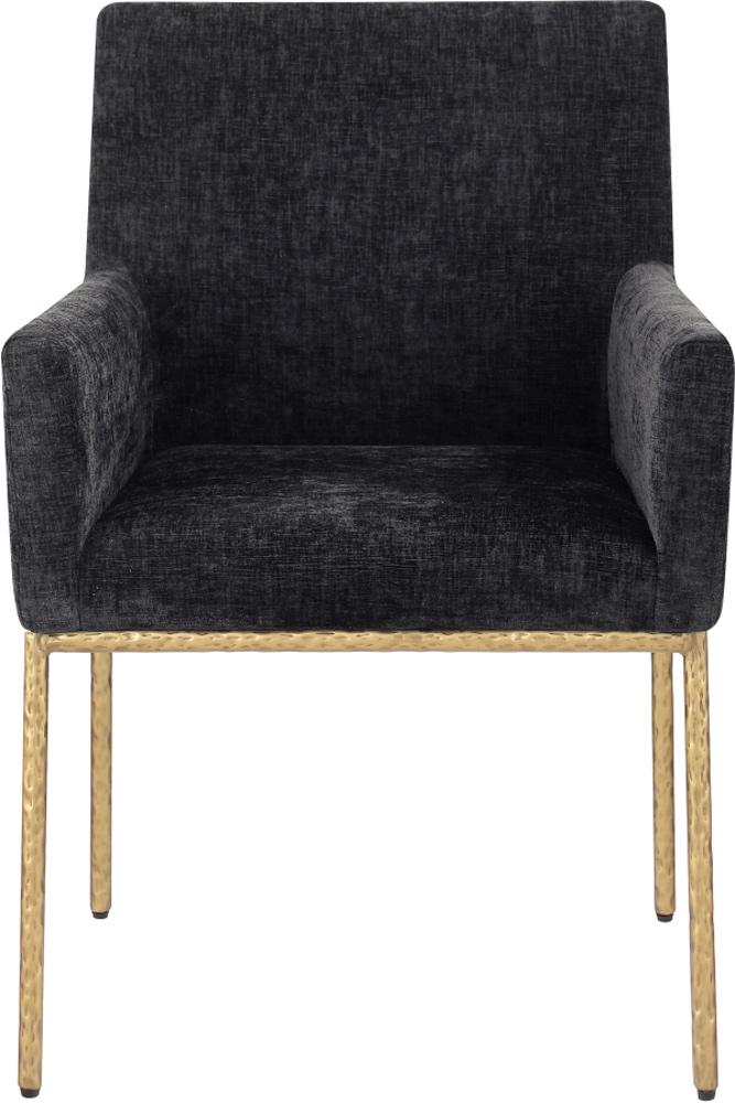 Meridian Furniture - Reeves Black Chenille Fabric Dining Chair (Set of 2) - 11002Black-C veiw 2