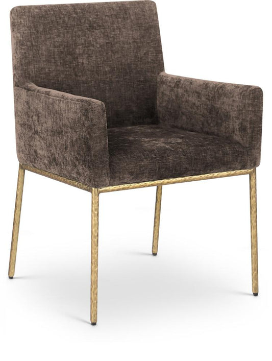 Meridian Furniture - Reeves Brown Chenille Fabric Dining Chair (Set of 2) - 11002Brown-C veiw 1