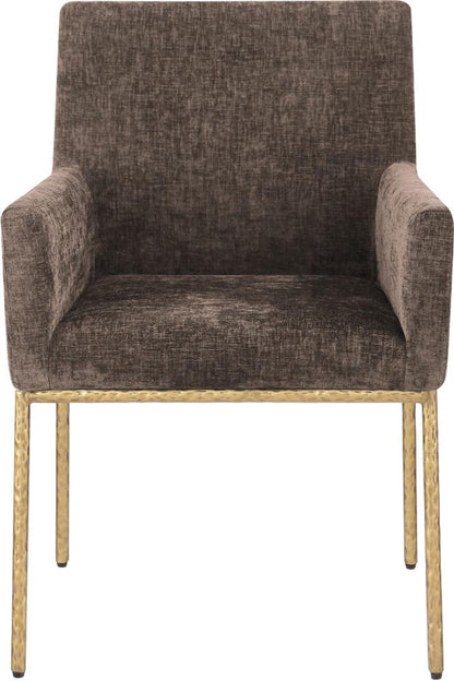 Meridian Furniture - Reeves Brown Chenille Fabric Dining Chair (Set of 2) - 11002Brown-C veiw 2