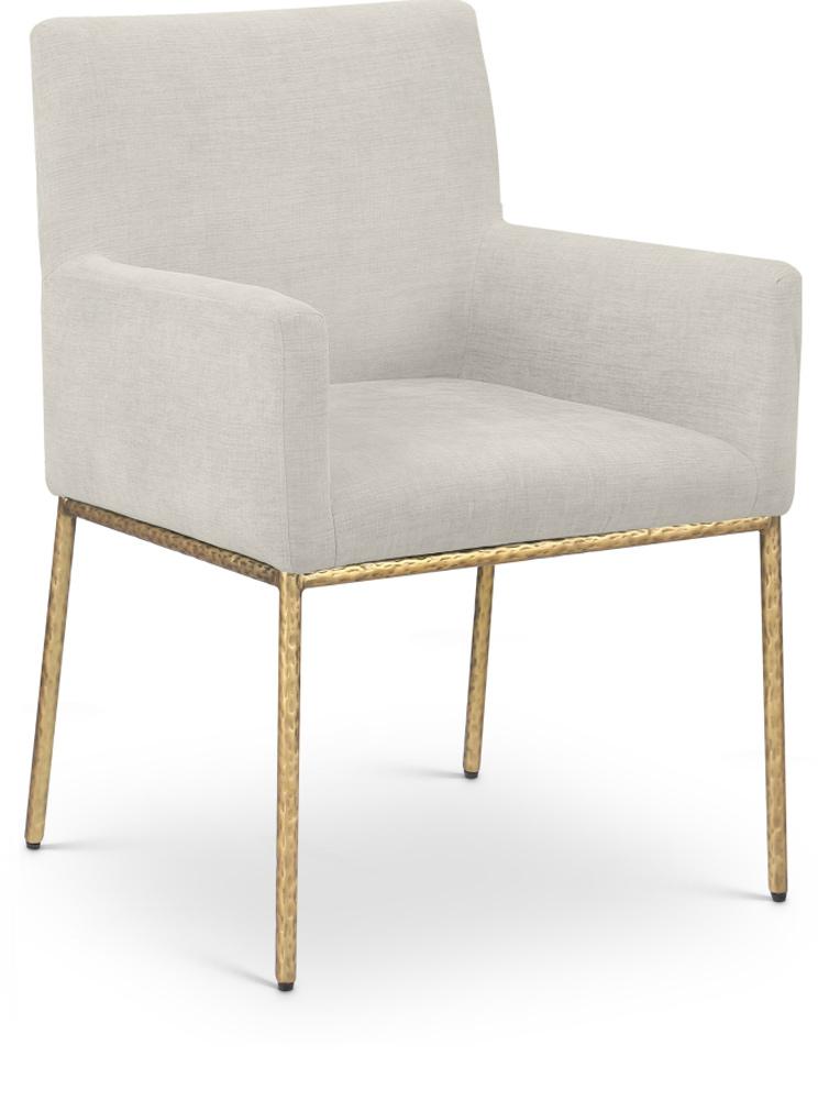 Meridian Furniture - Reeves Cream Chenille Fabric Dining Chair (Set of 2) - 11002Cream-C veiw 1
