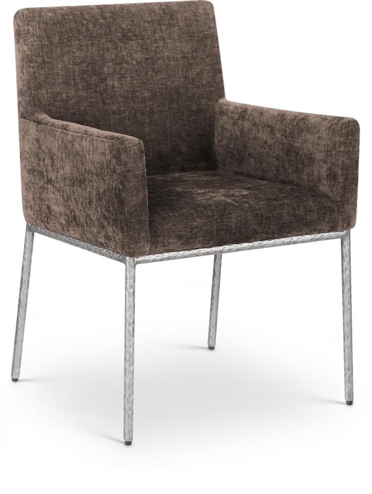 Meridian Furniture - Reeves Brown Chenille Fabric Dining Chair (Set of 2) - 11003Brown-C veiw 1