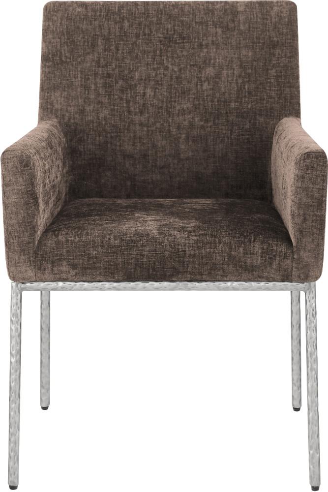 Meridian Furniture - Reeves Brown Chenille Fabric Dining Chair (Set of 2) - 11003Brown-C veiw 2