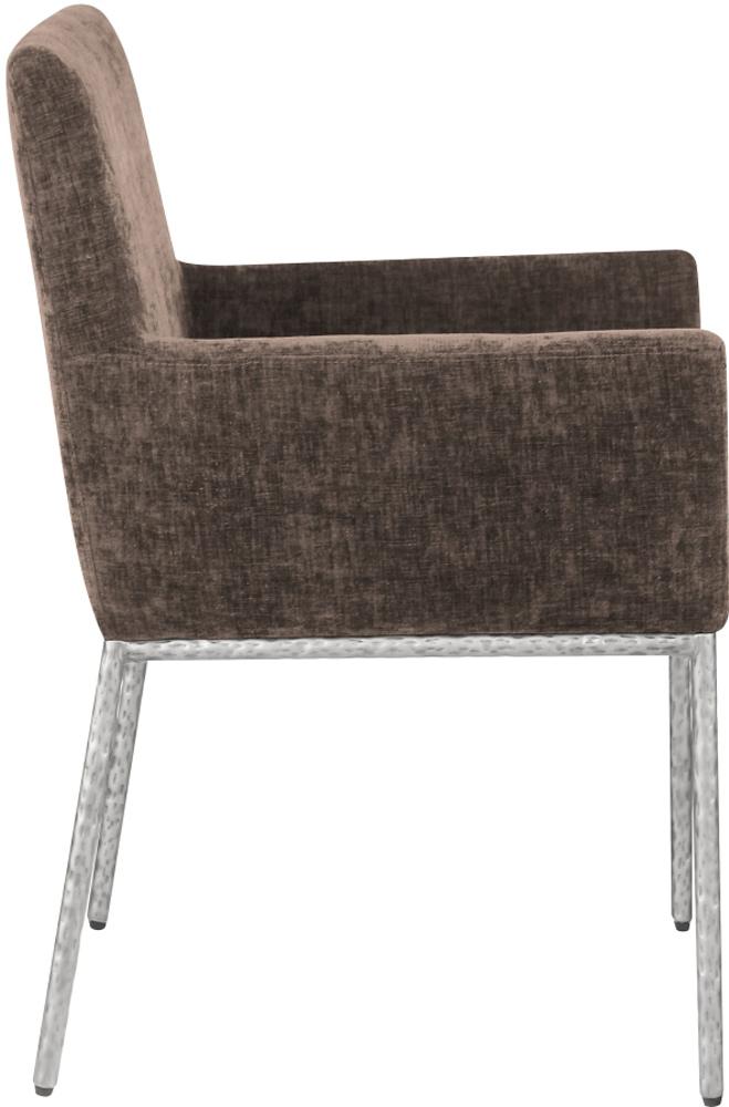 Meridian Furniture - Reeves Brown Chenille Fabric Dining Chair (Set of 2) - 11003Brown-C veiw 3