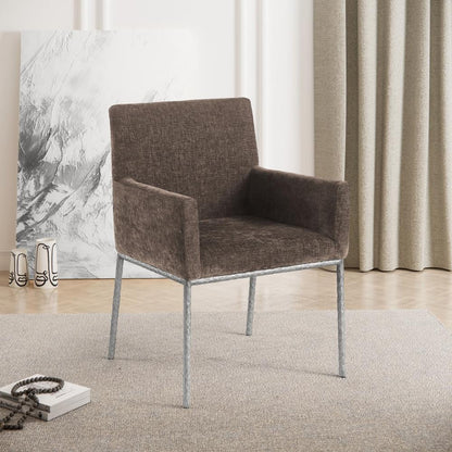 Meridian Furniture - Reeves Brown Chenille Fabric Dining Chair (Set of 2) - 11003Brown-C veiw 6