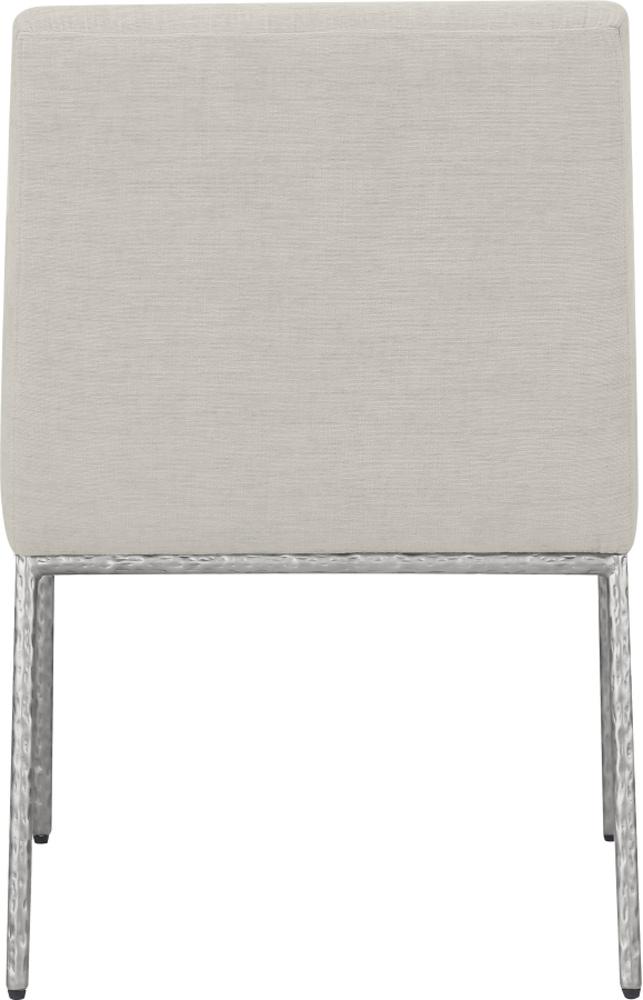 Meridian Furniture - Reeves Cream Chenille Fabric Dining Chair (Set of 2) - 11003Cream-C veiw 4