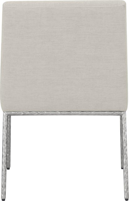 Meridian Furniture - Reeves Cream Chenille Fabric Dining Chair (Set of 2) - 11003Cream-C veiw 4