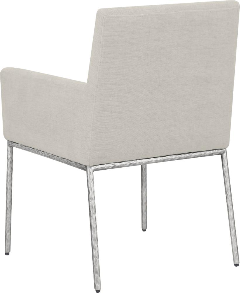 Meridian Furniture - Reeves Cream Chenille Fabric Dining Chair (Set of 2) - 11003Cream-C veiw 5