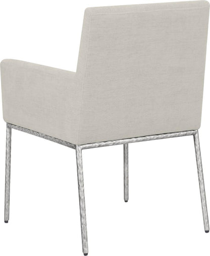 Meridian Furniture - Reeves Cream Chenille Fabric Dining Chair (Set of 2) - 11003Cream-C veiw 5