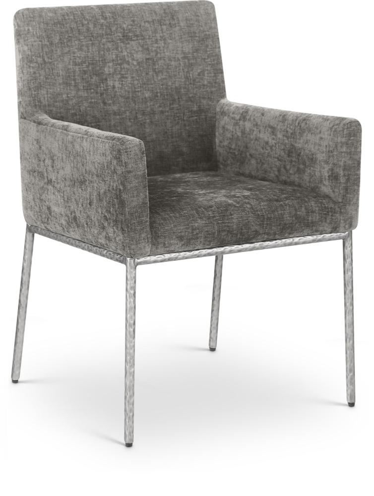 Meridian Furniture - Reeves Grey Chenille Fabric Dining Chair (Set of 2) - 11003Grey-C veiw 1